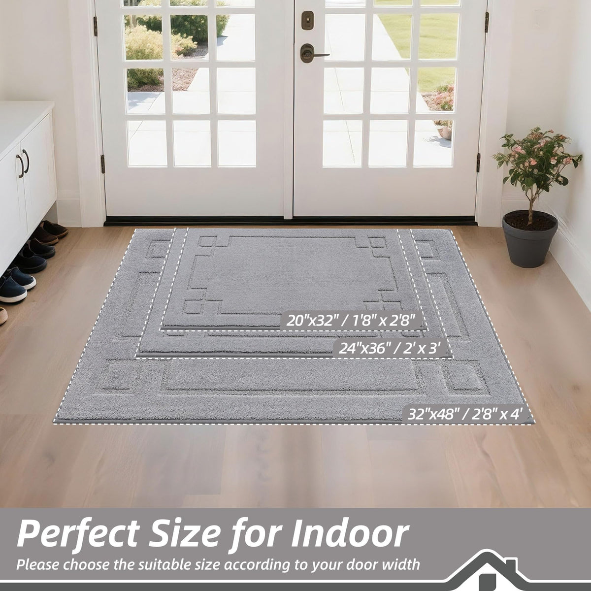 BEQHAUSE door mat ideal for front door entry and welcome area