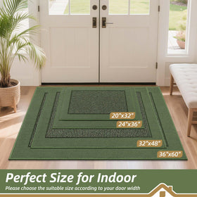 Beqhause mat low-profile design prevents door snag.