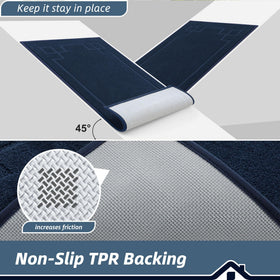 BEQHAUSE door mat low-profile design fits under doors without sticking.