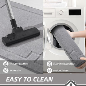 BEQHAUSE door mat machine-washable for simple maintenance