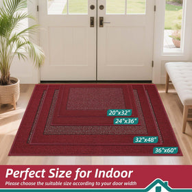 BEQHAUSE door mat non-slip backing stays in place on floors
