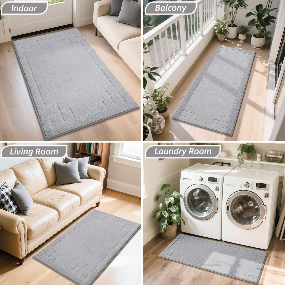 BEQHAUSE door mat protects floors from mud and paw prints daily
