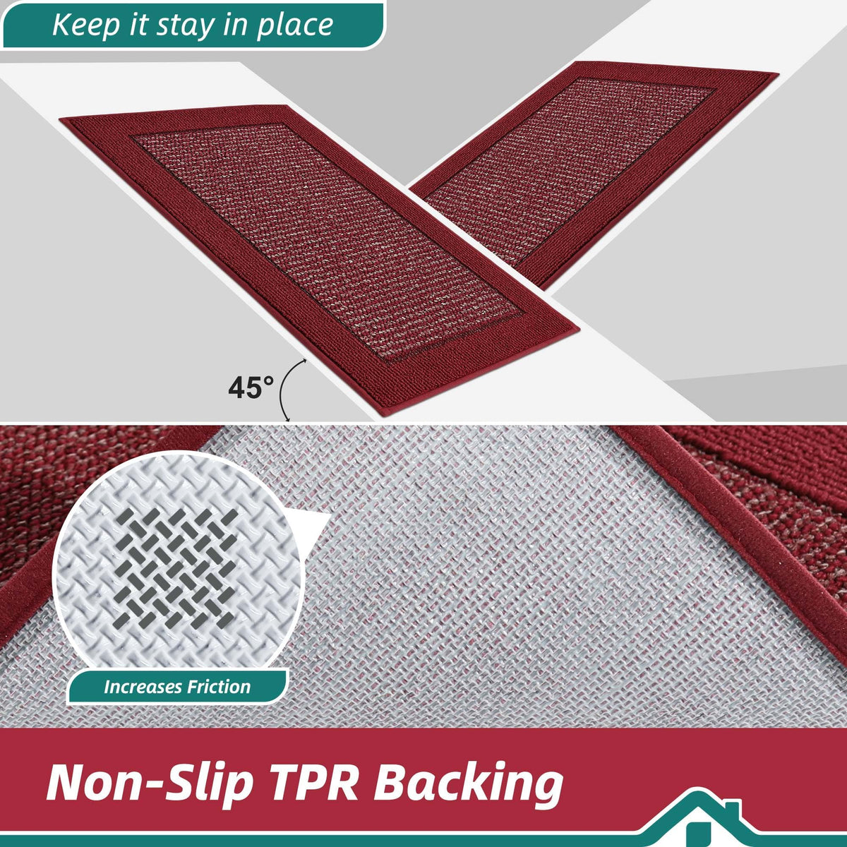 BEQHAUSE door mat washable surface easy to clean