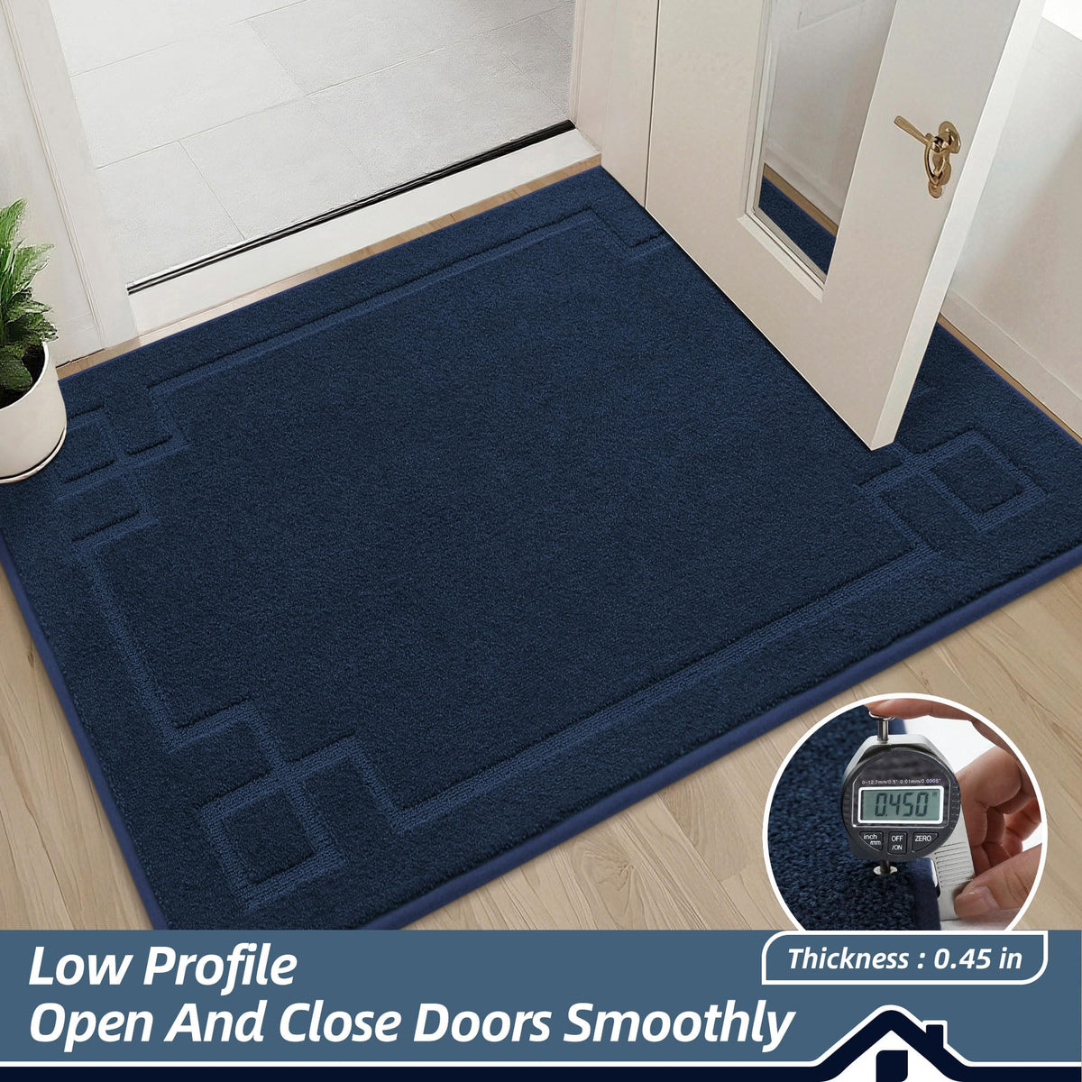 BEQHAUSE entryway mat durable for heavy traffic and all weather.