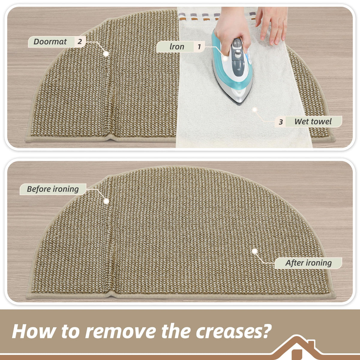 BEQHAUSE Front and back door welcome mat for versatile indoor use