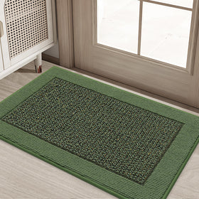 Beqhause indoor door mat traps dirt and moisture for cleaner floors.