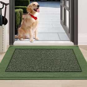 BEQHAUSE indoor door mat with dense yarns traps dirt at the doorstep.