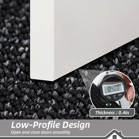 BEQHAUSE non-slip backing keeps mat in place on floors.