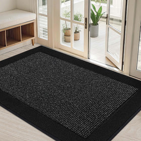 BEQHAUSE indoor door mat 32x48 with non-slip backing keeps entryways clean.