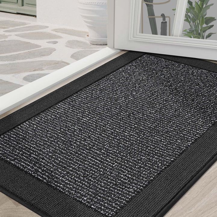 BEQHAUSE dirt-trapper welcome mat keeps floors clean at the door