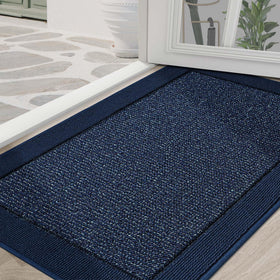 BEQHAUSE blue indoor door mat, 36x60, with dirt-trapping fibers for entryways