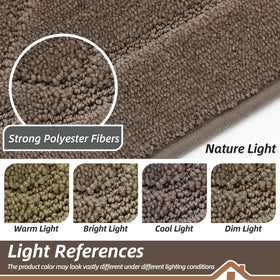 BEQHAUSE Light brown door mat hides footprints and welcomes guests.