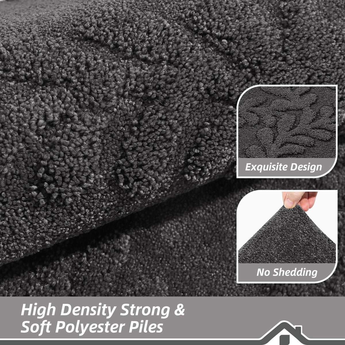BEQHAUSE low-profile mat fits under doors smoothly with 0.45-inch height