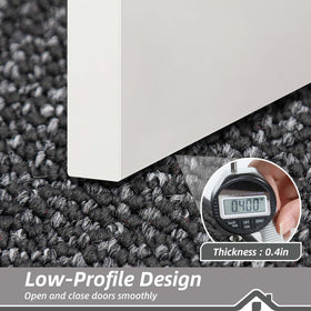 BEQHAUSE dirt-trapper mat keeps indoor floors dry in rain or snow.