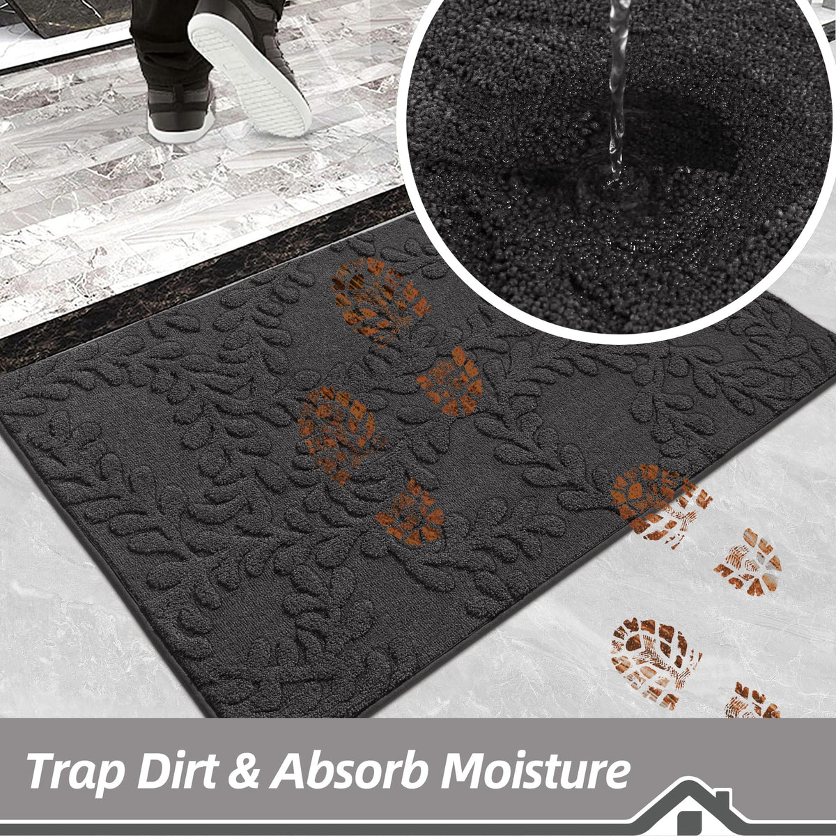 BEQHAUSE non-slip backing keeps indoor mats secure on dry floors