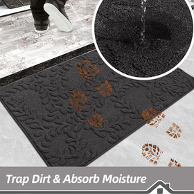 BEQHAUSE non-slip backing keeps indoor mats secure on dry floors