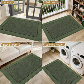 Machine-washable BEQHAUSE mat refreshes with cold-water washing.