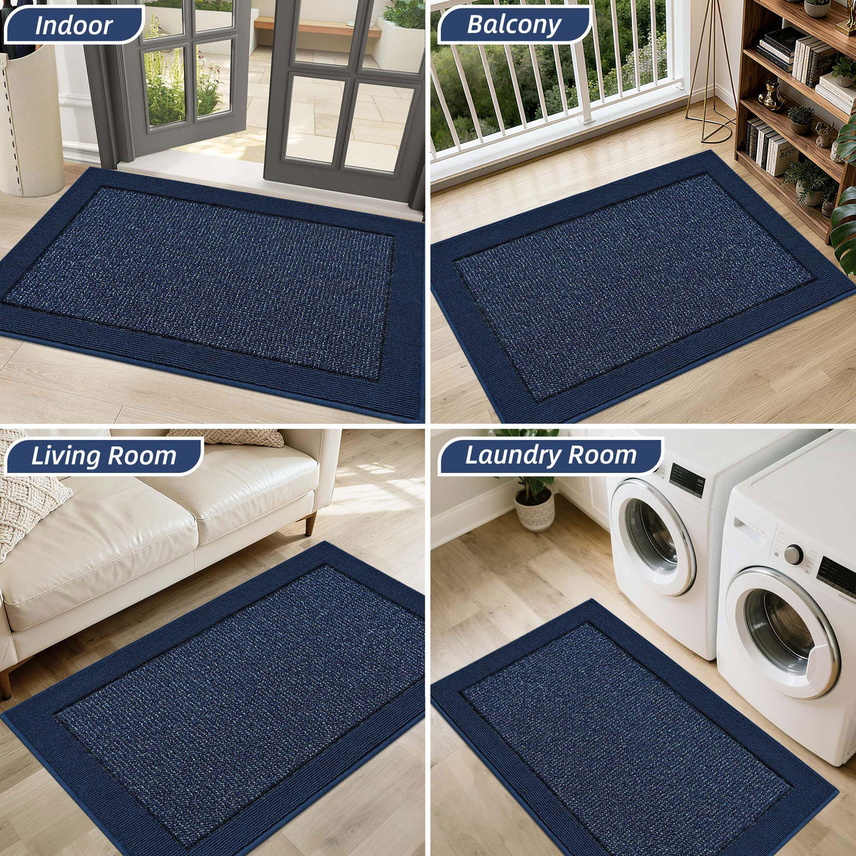 Reinforced edges on BEQHAUSE mat prevent curling and fraying