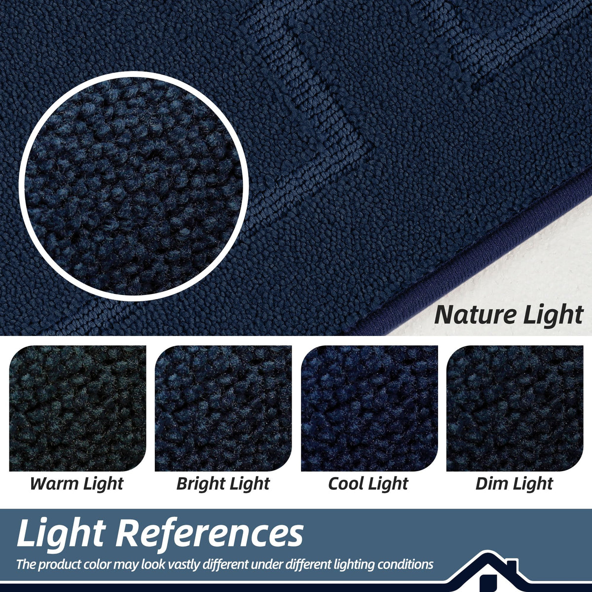 BEQHAUSE stain-resistant mat resists fading after repeated washing.