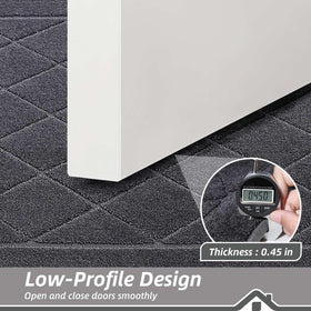 BEQHAUSE washable door mat cleans easily with broom or hose