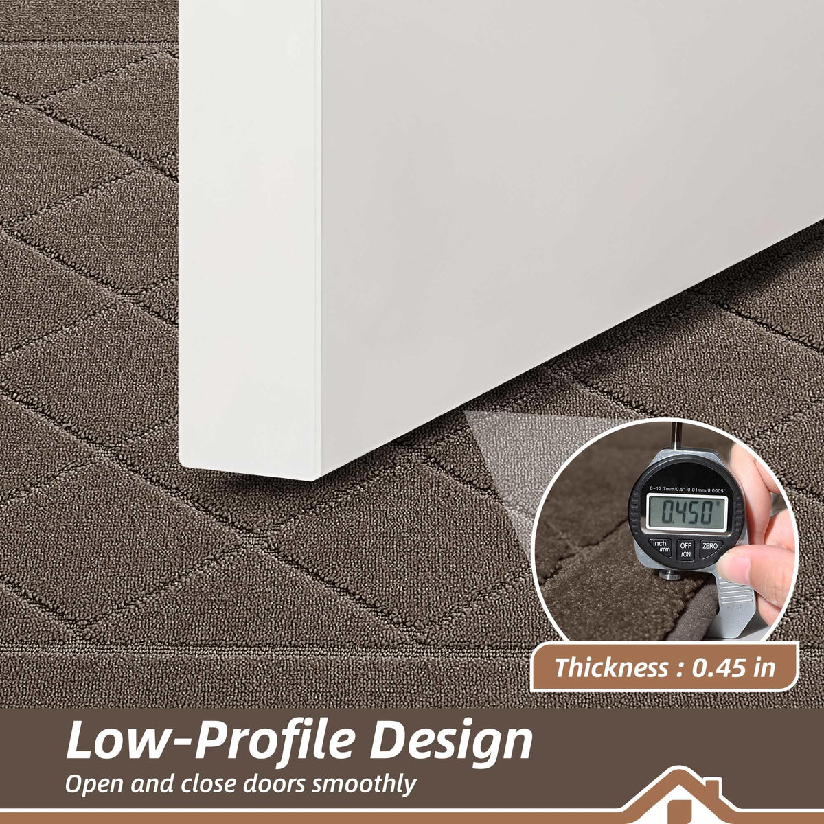 BEQHAUSE Dirt Trapper Door Mat washable surface is easy to clean.