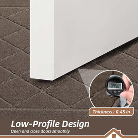 BEQHAUSE Dirt Trapper Door Mat washable surface is easy to clean.