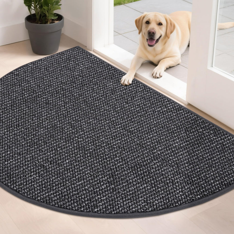 BEQHAUSE Dirt Trapper half-circle mat at the entry protecting floors