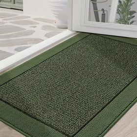 BEQHAUSE indoor door mat 36x60 traps dirt and keeps floors dry.