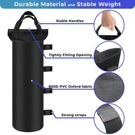 Bequemhaus weight bag with handles for easy transport when filled.