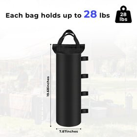 Bequemhaus weight bag shows wide opening and secure closure for leak-free filling.