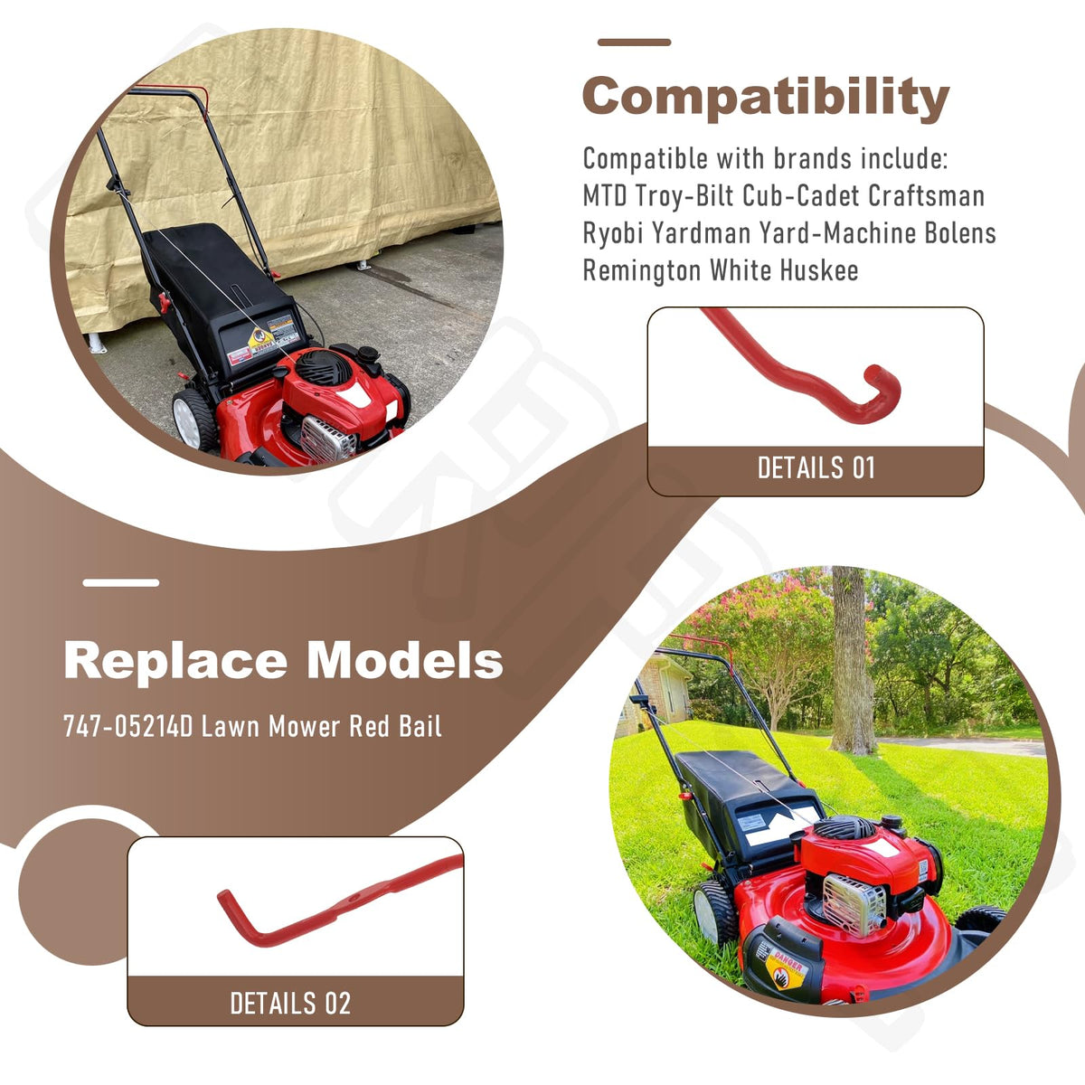 BERPSE assembled bail system on a mower demonstrates smooth lever action.