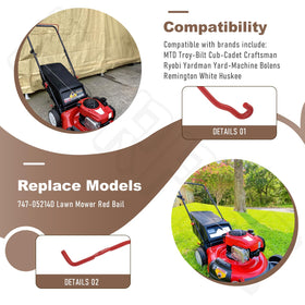 BERPSE assembled bail system on a mower demonstrates smooth lever action.