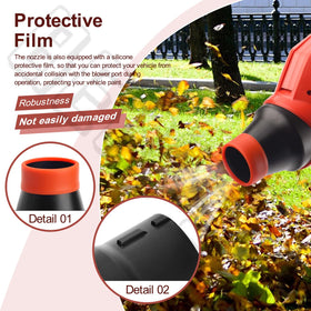 Compact 8-inch nozzle concentrates airflow for efficient drying.