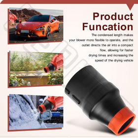 Tool-free installation into blower mouth for quick setup.