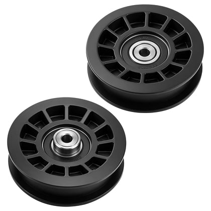 BERPSE flat idler pulley 110-6775 front view for Toro mowers improves belt alignment