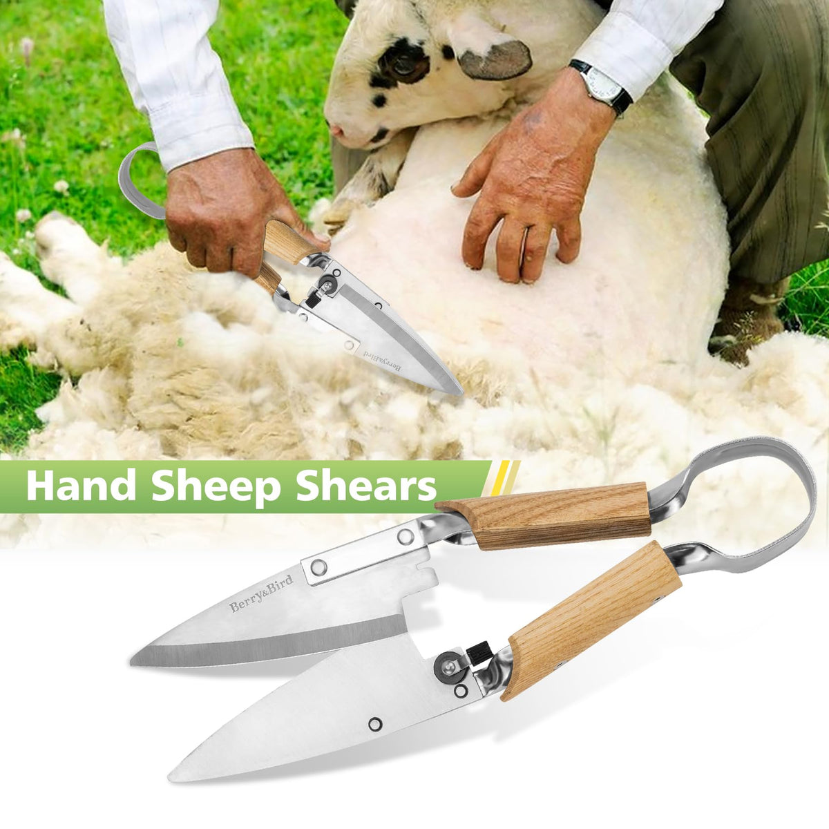 Berry&Bird automatic opening action after each cut supports one-handed use.
