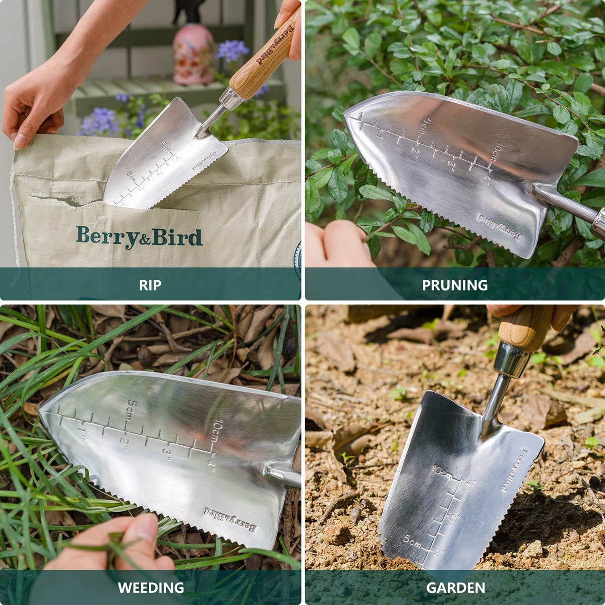 Berry&Bird FSC ash handle promotes sustainable gardening