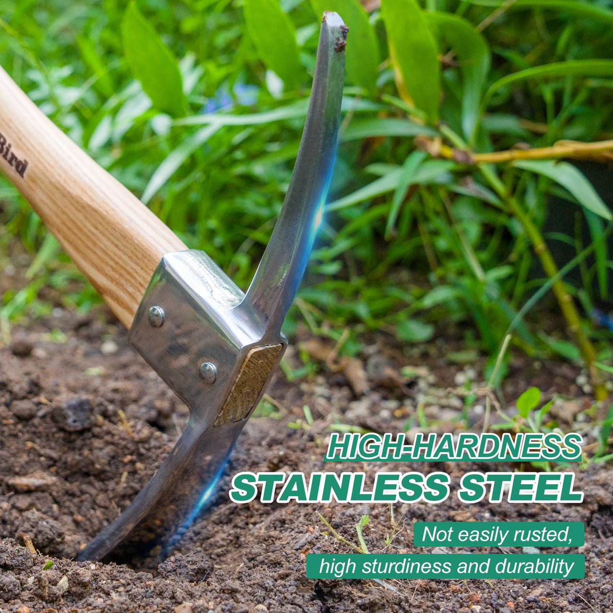 Berry&Bird ash-handle ergonomic garden tool promotes lasting comfort