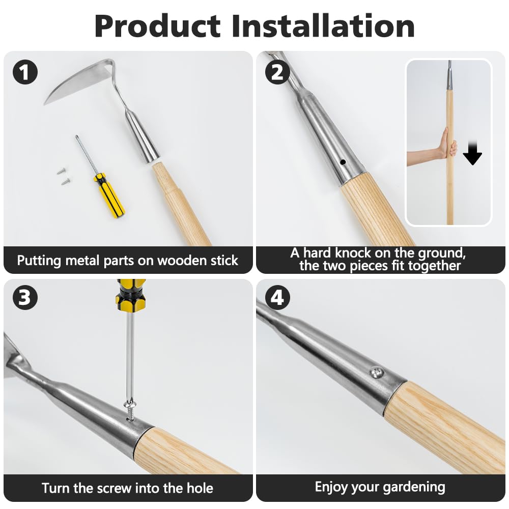 Berry&Bird assembly tools included for quick setup of the garden hoe.