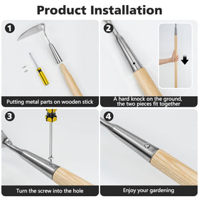 Berry&Bird assembly tools included for quick setup of the garden hoe.