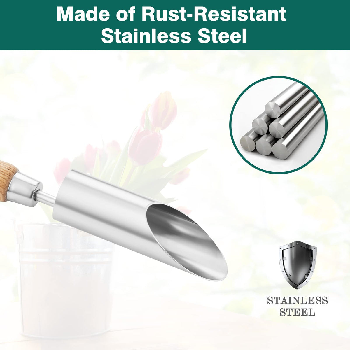 Berry&Bird bulb planter tool packaging shown for quick setup