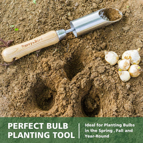 Berry&Bird bulb planter tool handling bulbs ready for transplant