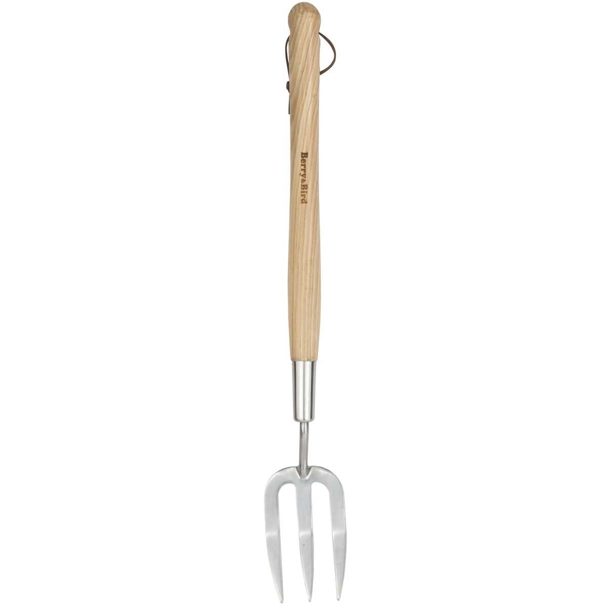 Berry&Bird long-handled hand fork for extended reach and precise weeding.