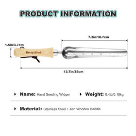 Berry&Bird Seeding Widger depth markings aid consistent planting.