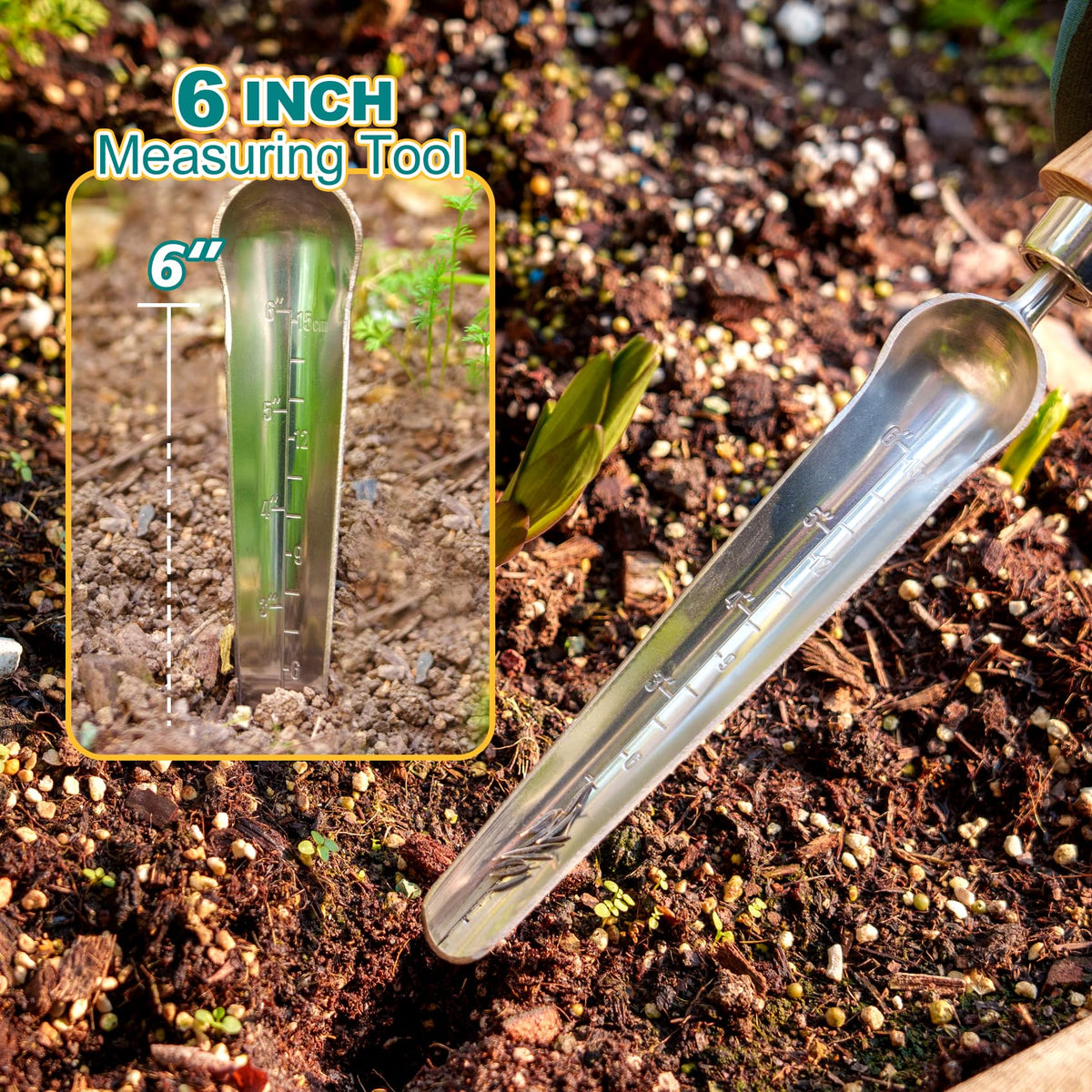 Berry&Bird Seeding Widger wooden handle delivers comfortable grip.