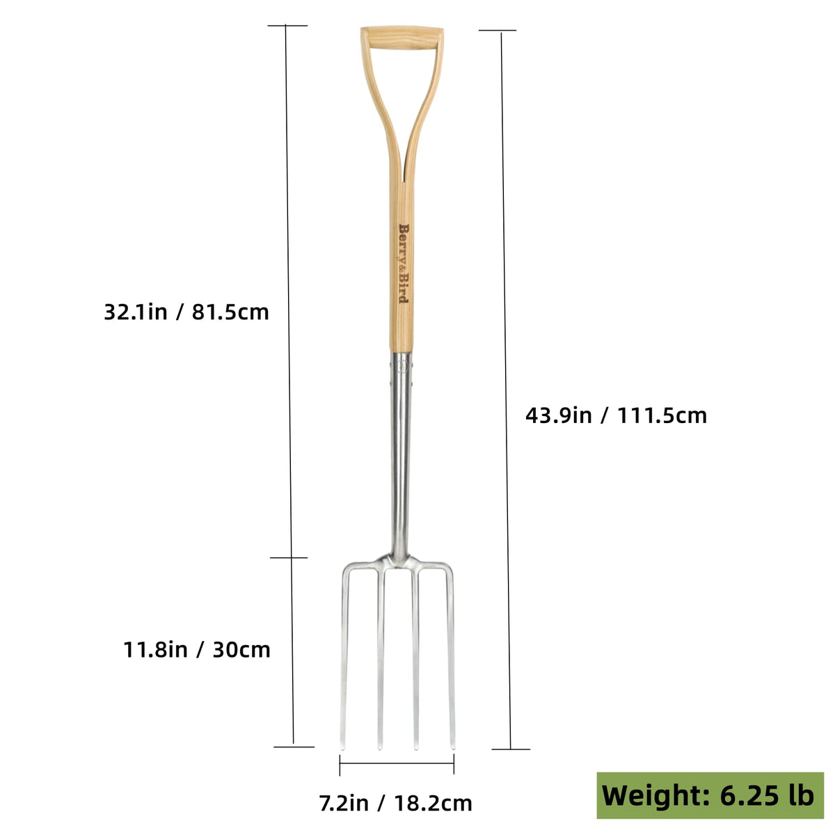 Berry&Bird turning soil and compost with this sturdy tool