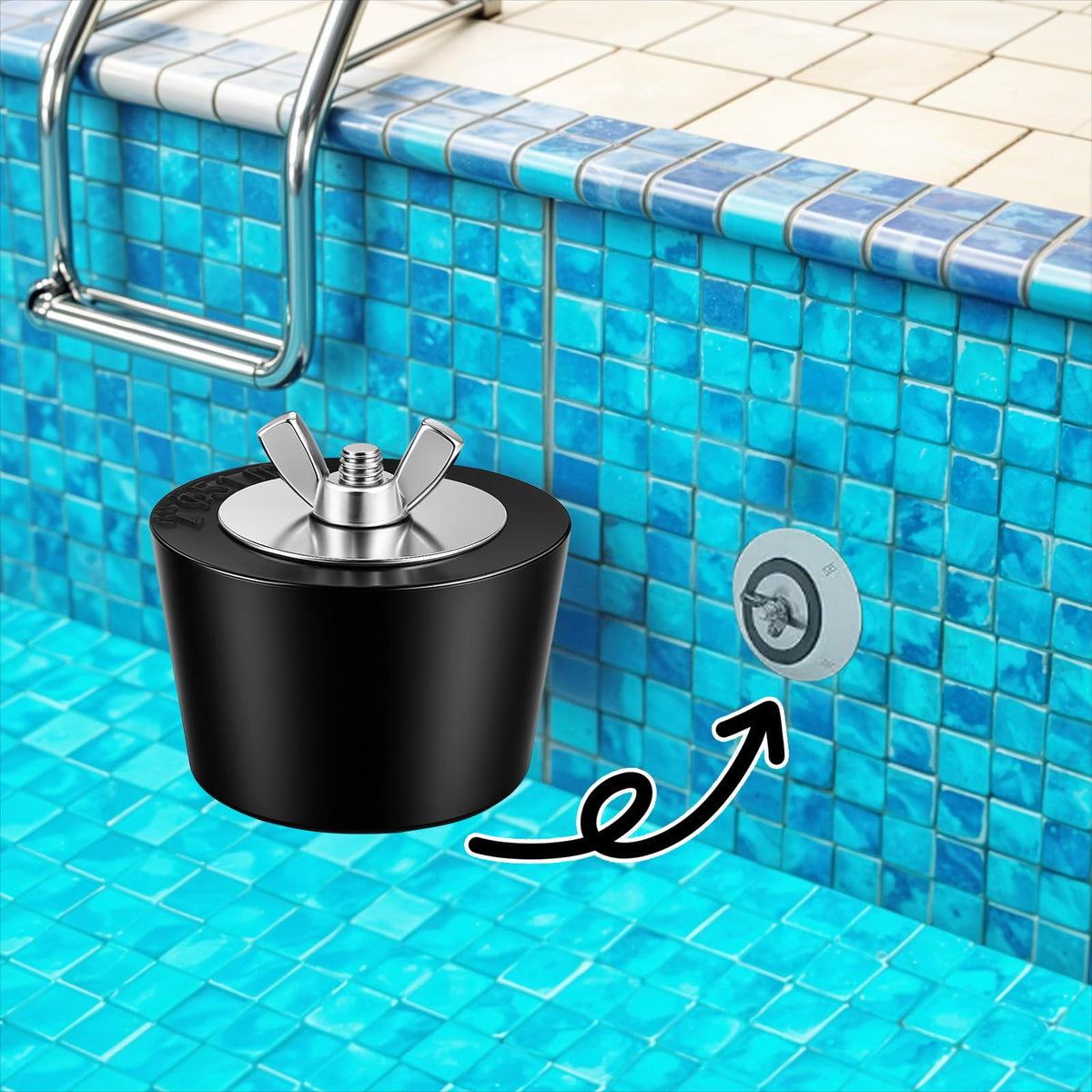 BESARME multi-use plug suitable for sinks and pools in everyday use
