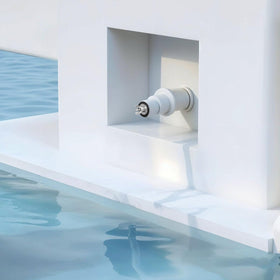 Plug securing a pool pipe to prevent water flow and leaks
