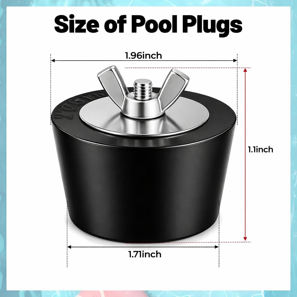 BESARME rubber pool plug designed for cold outdoor use with secure fit