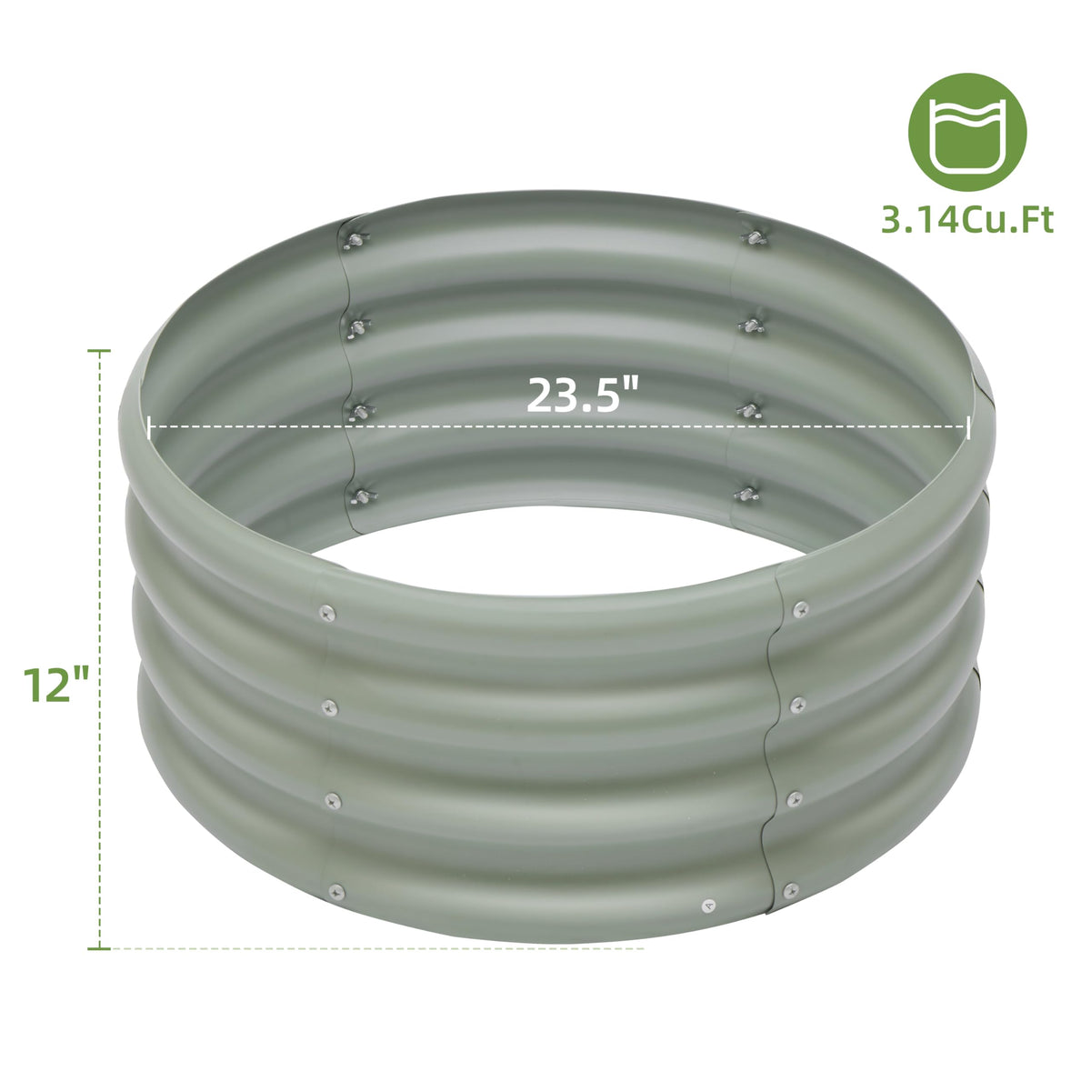 Besebay 2-pack galvanized metal construction designed for outdoor durability
